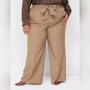 Lane Bryant Perfect Drape High-Rise Wide Leg Pant With Belt NWT 20P